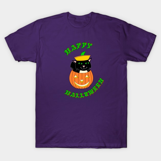 Cat O' Lantern T-Shirt by traditionation